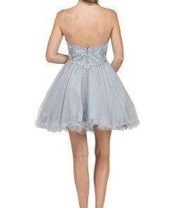Cocktail Dresses Dancing Queen - 2004 Beaded Floral Lace Tulle Cocktail Dress