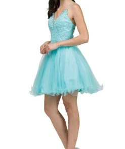 Cocktail Dresses Dancing Queen - 2004 Beaded Floral Lace Tulle Cocktail Dress