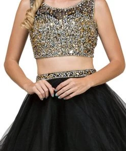 Dancing Queen - 2007 Two Piece Jeweled A-line Cocktail Dress