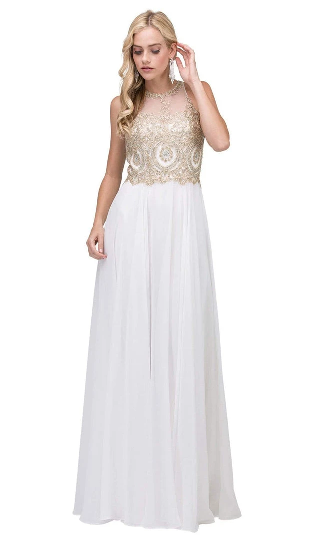 Dancing Queen - 2234 Sleeveless Illusion Jewel Lace Ornate Prom Gown Formal Gowns 11 Dancing Queen - 2234 Sleeveless Illusion Jewel Lace Ornate Prom Gown Formal Gowns