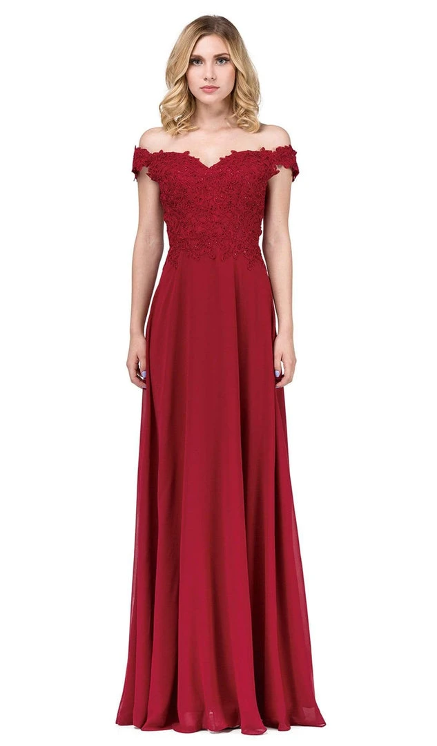 Dancing Queen - 2492 Off Shoulder Lace Applique Evening Dress Formal Gowns 3 Dancing Queen - 2492 Off Shoulder Lace Applique Evening Dress Formal Gowns
