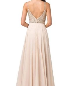 Formal Gowns Dancing Queen - 2493 Jewel Beaded A-Line Chiffon Gown