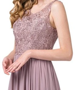 Dancing Queen - 2553 Beaded Lace Bodice A-Line Gown