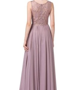 Dancing Queen - 2553 Beaded Lace Bodice A-Line Gown