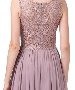 Dancing Queen - 2553 Beaded Lace Bodice A-Line Gown