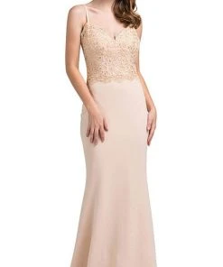 Dancing Queen - 2620 Lace V-neck Trumpet Dress Formal Gowns 12 Dancing Queen - 2620 Lace V-neck Trumpet Dress Formal Gowns