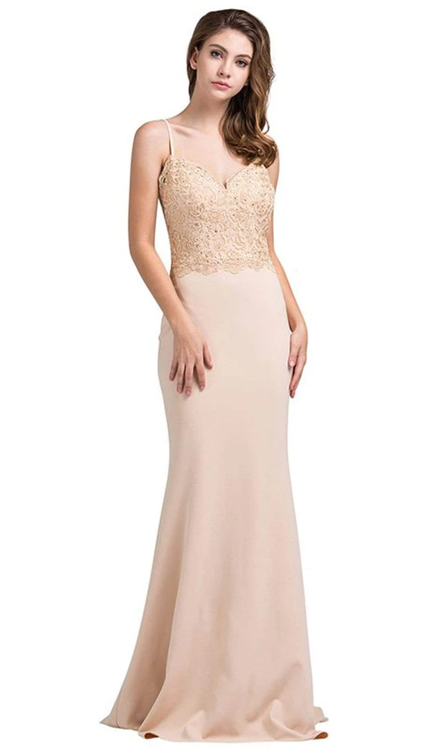 Dancing Queen - 2620 Lace V-neck Trumpet Dress Formal Gowns 7 Dancing Queen - 2620 Lace V-neck Trumpet Dress Formal Gowns