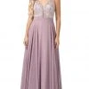 Dancing Queen - 2669 Bejeweled Sleeveless V Neck Low Scoop Back Gown Formal Gowns