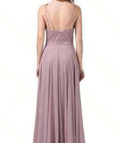 Formal Gowns Dancing Queen - 2678 Beaded Halter A-Line Prom Dress