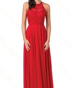 Formal Gowns Dancing Queen - 2678 Beaded Halter A-Line Prom Dress 11 Formal Gowns Dancing Queen - 2678 Beaded Halter A-Line Prom Dress