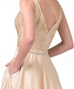 Dancing Queen - 2805 Plunging V-Neck A-Line Prom Gown Formal Gowns 9 Dancing Queen - 2805 Plunging V-Neck A-Line Prom Gown Formal Gowns