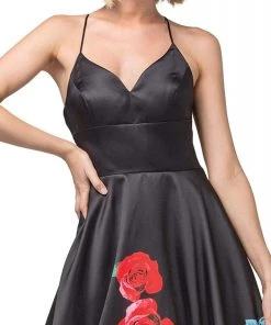 Dancing Queen - 2843 Floral V-Neck Pleated Ballgown Formal Gowns 7 Dancing Queen - 2843 Floral V-Neck Pleated Ballgown Formal Gowns