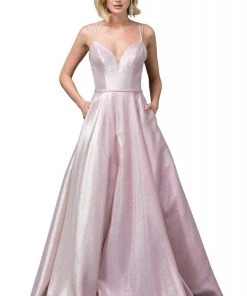 Dancing Queen - 2859 Sleeveless Deep V-neck Ballgown