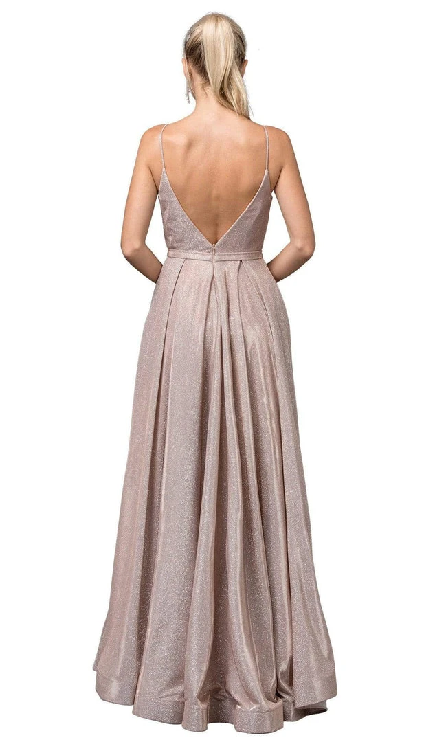 Dancing Queen - 2867 Sleeveless Plunging V-neck A-line Gown Formal Gowns 4 Dancing Queen - 2867 Sleeveless Plunging V-neck A-line Gown Formal Gowns