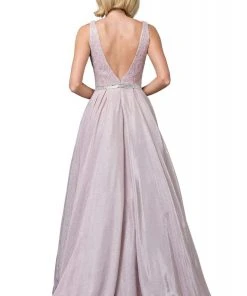 Formal Gowns Dancing Queen - 2880 Embroidered Deep V-neck Ballgown 7 Formal Gowns Dancing Queen - 2880 Embroidered Deep V-neck Ballgown