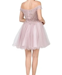 Dancing Queen - 3018 Embellished Off-Shoulder A-line Homecoming Dress 19 Dancing Queen - 3018 Embellished Off-Shoulder A-line Homecoming Dress