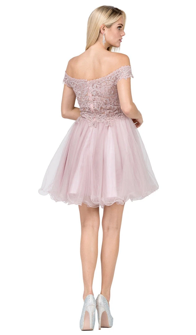 Dancing Queen - 3018 Embellished Off-Shoulder A-line Homecoming Dress 10 Dancing Queen - 3018 Embellished Off-Shoulder A-line Homecoming Dress