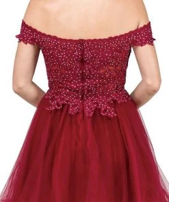 Dancing Queen - 3018 Embellished Off-Shoulder A-line Homecoming Dress 15 Dancing Queen - 3018 Embellished Off-Shoulder A-line Homecoming Dress