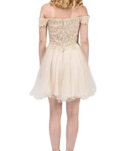 Dancing Queen - 3018 Embellished Off-Shoulder A-line Homecoming Dress 17 Dancing Queen - 3018 Embellished Off-Shoulder A-line Homecoming Dress