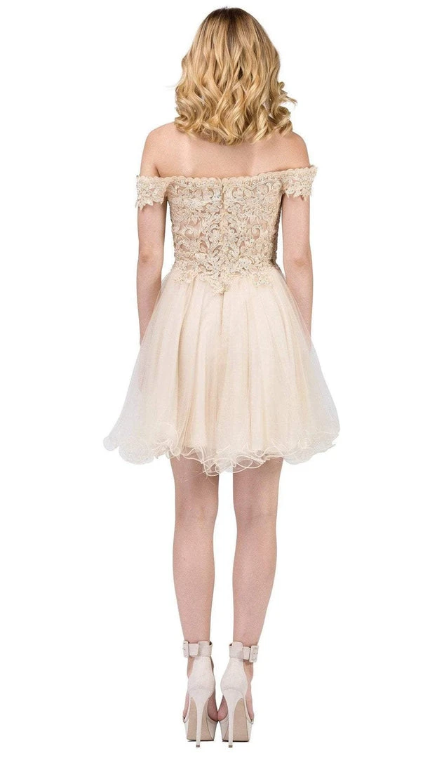 Dancing Queen - 3018 Embellished Off-Shoulder A-line Homecoming Dress 8 Dancing Queen - 3018 Embellished Off-Shoulder A-line Homecoming Dress