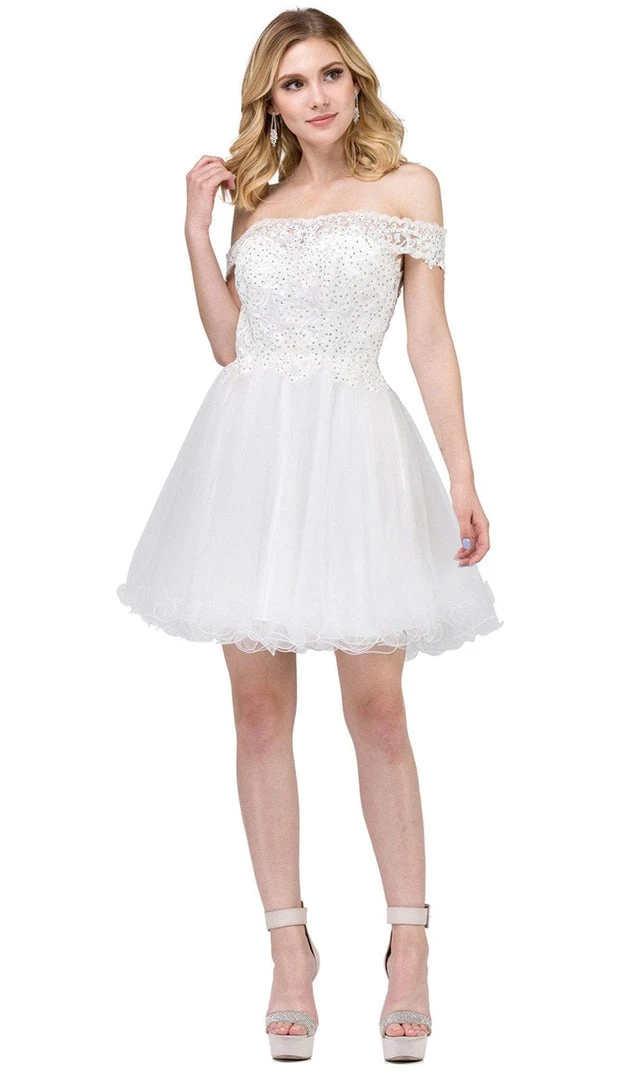 Dancing Queen - 3018 Embellished Off-Shoulder A-line Homecoming Dress 11 Dancing Queen - 3018 Embellished Off-Shoulder A-line Homecoming Dress