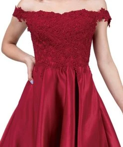 Cocktail Dresses Dancing Queen - 3029 Off-Shoulder A-Line Homecoming Cocktail Dress