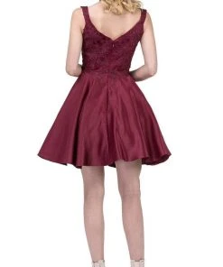 Dancing Queen - 3057 Beaded Lace Sweetheart A-line Homecoming Dress Cocktail Dresses