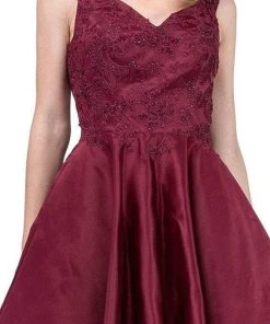 Dancing Queen - 3057 Beaded Lace Sweetheart A-line Homecoming Dress Cocktail Dresses