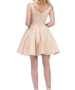 Dancing Queen - 3057 Beaded Lace Sweetheart A-line Homecoming Dress Cocktail Dresses