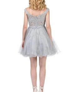 Dancing Queen - 3070 Beaded Lace Fit And Flare Cocktail Dress Cocktail Dresses 17 Dancing Queen - 3070 Beaded Lace Fit And Flare Cocktail Dress Cocktail Dresses