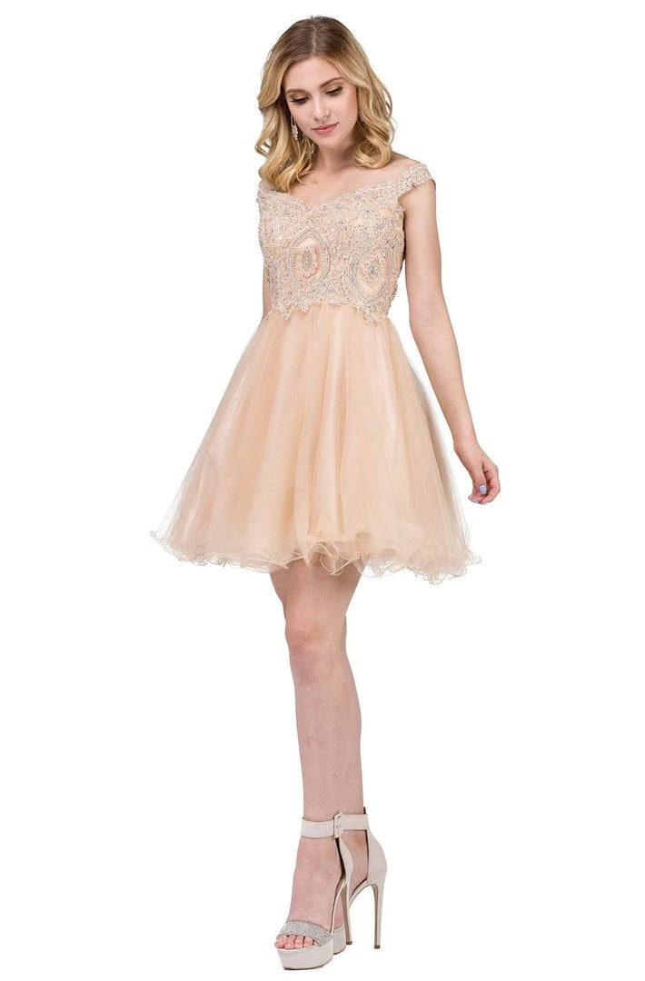Dancing Queen - 3070 Beaded Lace Fit And Flare Cocktail Dress Cocktail Dresses 5 Dancing Queen - 3070 Beaded Lace Fit And Flare Cocktail Dress Cocktail Dresses