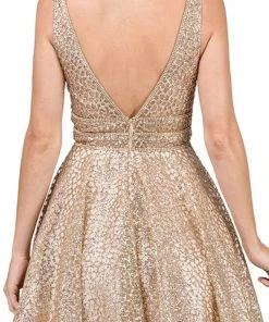 Dancing Queen - 3086 Illusion Cutout Sleeveless V Neckline Party Dress