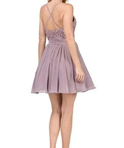 Dancing Queen - 3088 Lace Embroidered Beaded Applique Cocktail Dress Cocktail Dresses