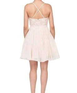 Dancing Queen - 3088 Lace Embroidered Beaded Applique Cocktail Dress Cocktail Dresses