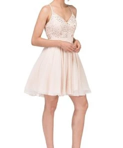 Dancing Queen - 3088 Lace Embroidered Beaded Applique Cocktail Dress Cocktail Dresses