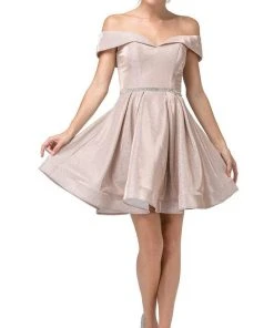 Cocktail Dresses Dancing Queen - 3147 Off-Shoulder Embellished A-line Dress 11 Cocktail Dresses Dancing Queen - 3147 Off-Shoulder Embellished A-line Dress