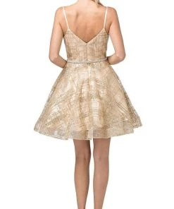 Dancing Queen - 3185 Glitter Sweetheart A-Line Short Dress Cocktail Dresses