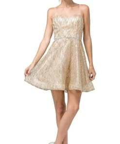 Dancing Queen - 3229 Embellished Sweetheart A-line Dress