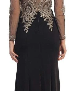 Dancing Queen - 8999 Illusion Dress With Beaded Lace Applique And Sleeves