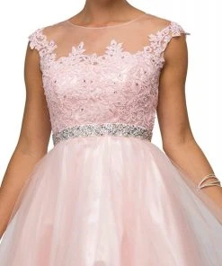 Cocktail Dresses Dancing Queen - 9489 Lace Applique A-line Cocktail Dress