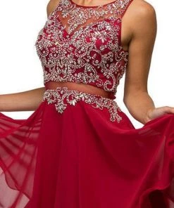 Dancing Queen - 9550 Mock Two-Piece A-Line Short Homecoming Dress