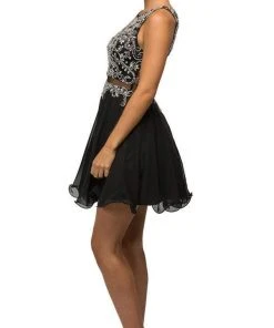 Dancing Queen - 9550 Mock Two-Piece A-Line Short Homecoming Dress