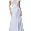Dancing Queen Bridal - 137 Embellished Off-Shoulder A-line Gown Formal Gowns