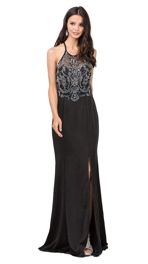 Dancing Queen Illusion Halter Jeweled Garland Motif Sheath Gown 2200 - 1 Pc Hunter Green In Size M Available Formal Gowns 4 Dancing Queen Illusion Halter Jeweled Garland Motif Sheath Gown 2200 - 1 Pc Hunter Green In Size M Available Formal Gowns