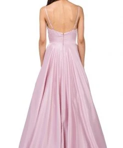 Formal Gowns Dancing Queen - Ruched Sweetheart Pleated Prom Gown 2339 - 1 Pc Dusty Pink In Size XS Available