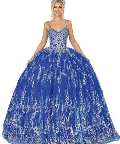 Dancing Queen - Sleeveless Lace-Up Back Tie Embellished Ballgown 1641 - 1 Pc Royal Blue In Size XS Available Formal Gowns 7 Dancing Queen - Sleeveless Lace-Up Back Tie Embellished Ballgown 1641 - 1 Pc Royal Blue In Size XS Available Formal Gowns
