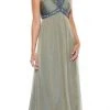 Formal Gowns Decode 1.8 - 180467 Metallic Studded Silk Chiffon A-Line Gown 2 Formal Gowns Decode 1.8 - 180467 Metallic Studded Silk Chiffon A-Line Gown