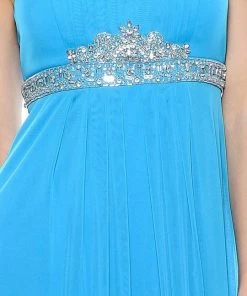 Decode 1.8 - 181511 Bead Embellished Empire Waist Sheath Dress