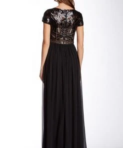 Decode 1.8 - 182481D Illusion Bateau Chiffon A-line Dress Formal Gowns