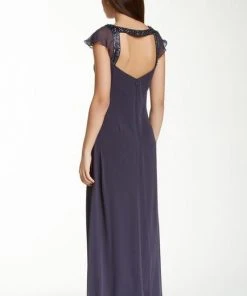 Decode 1.8 - 182648 Beaded Ruched Twisted Chiffon Dress Formal Gowns